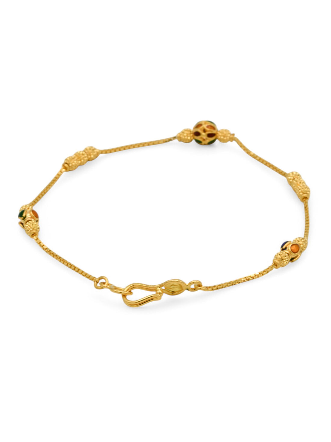 22ct Gold Minakari Ball Ladies Bracelet