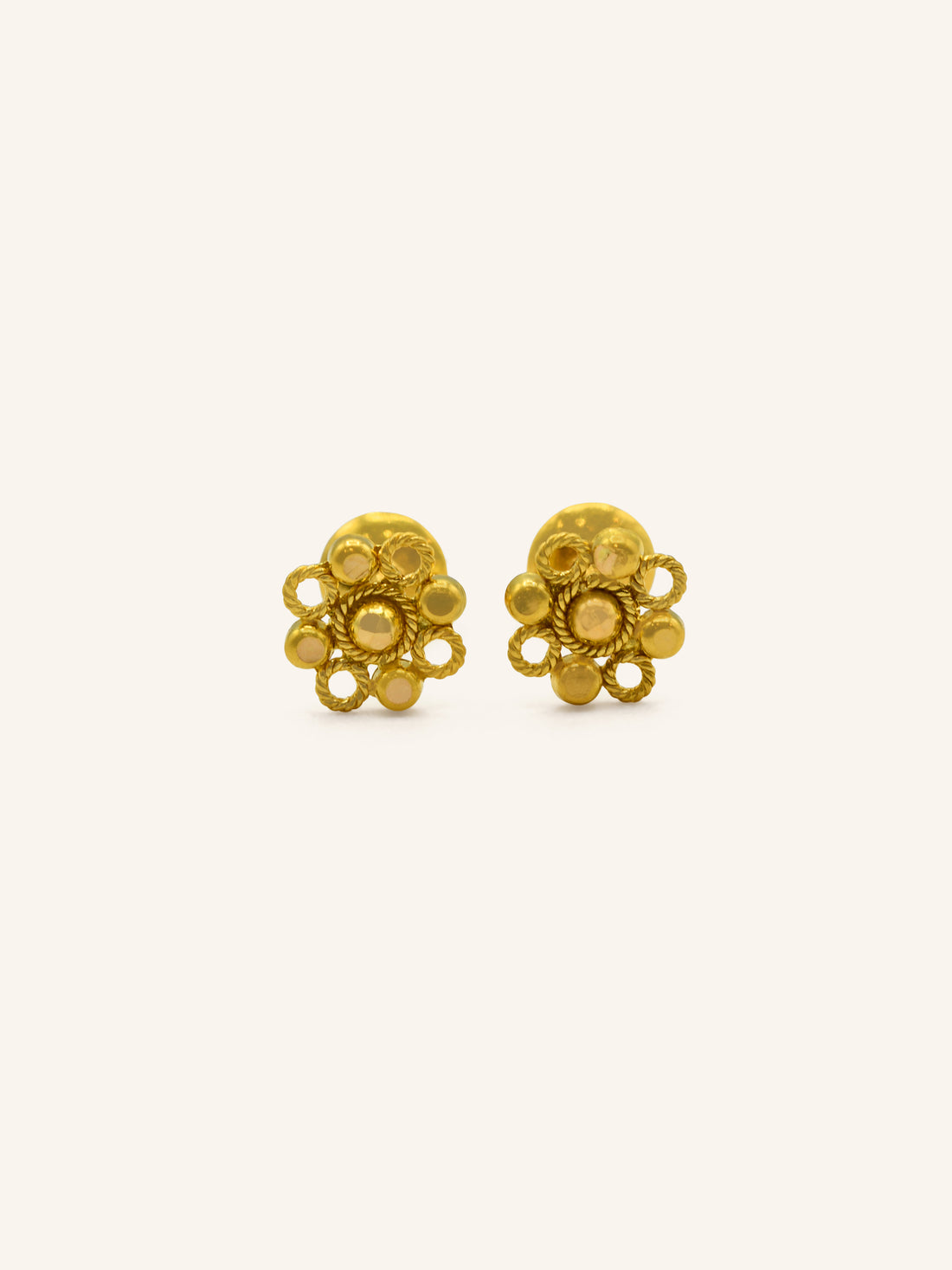22Ct Gold Stud Earring 1.25 Gms - Roop Darshan