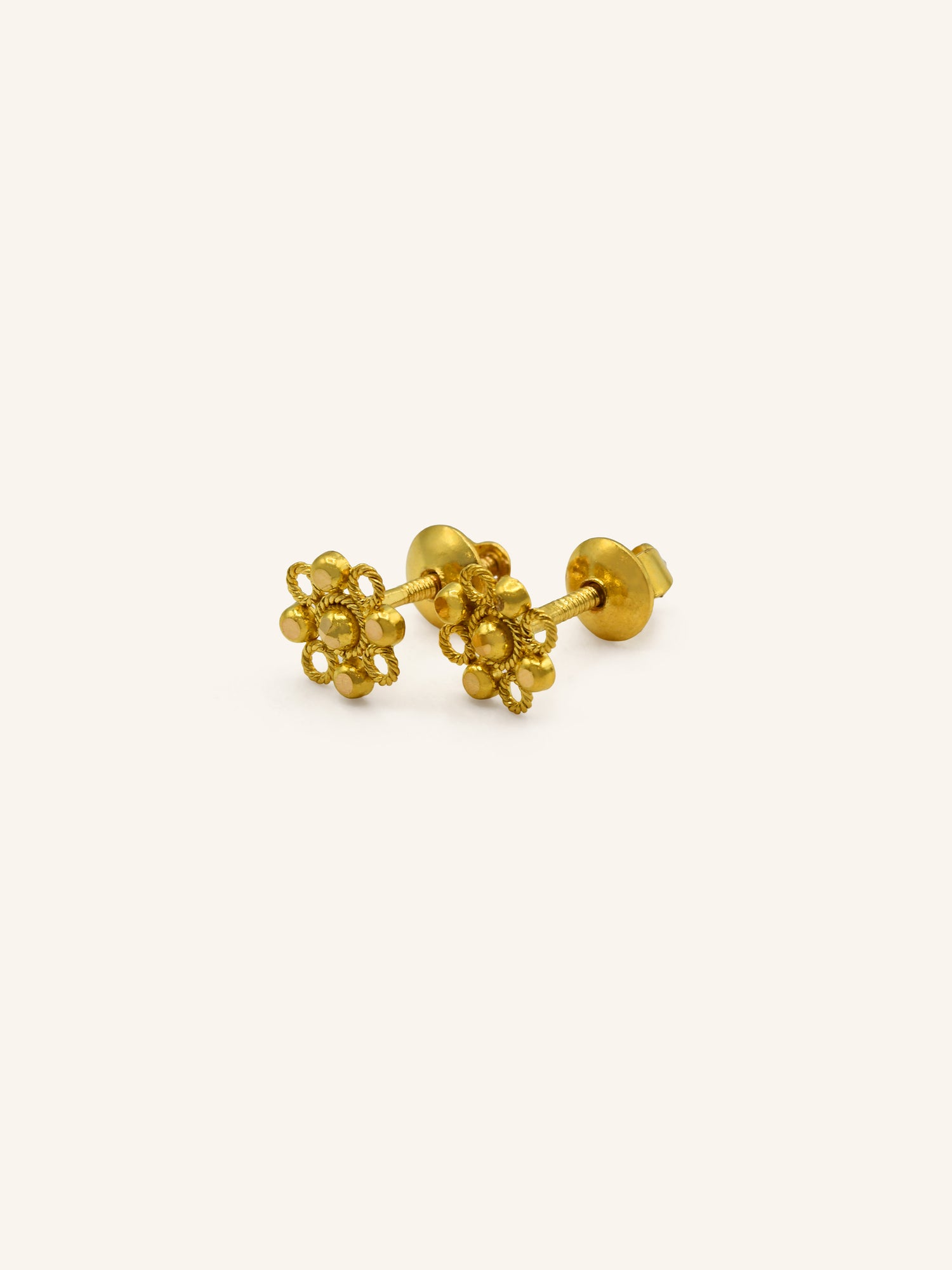 22Ct Gold Stud Earring 1.25 Gms - Roop Darshan