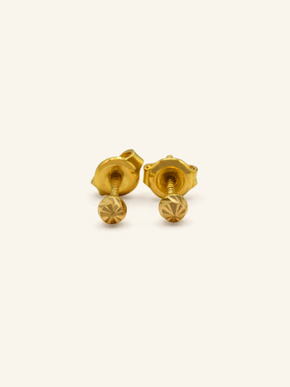 22ct Gold Stud Earrings 0.98 GMS - Roop Darshan