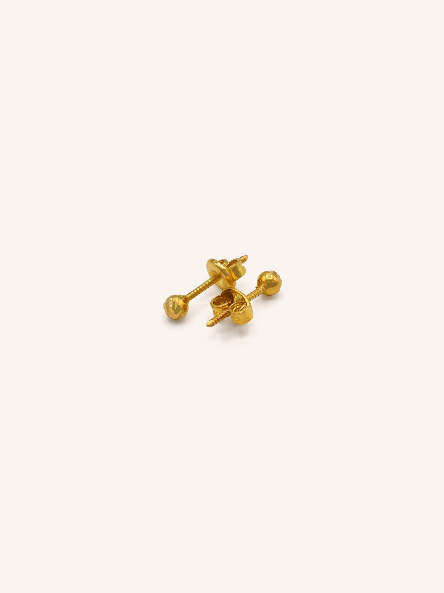 22ct Gold Stud Earrings 0.98 GMS - Roop Darshan