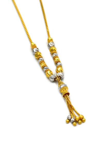 22ct Gold Two Tone Ball Fancy Chain