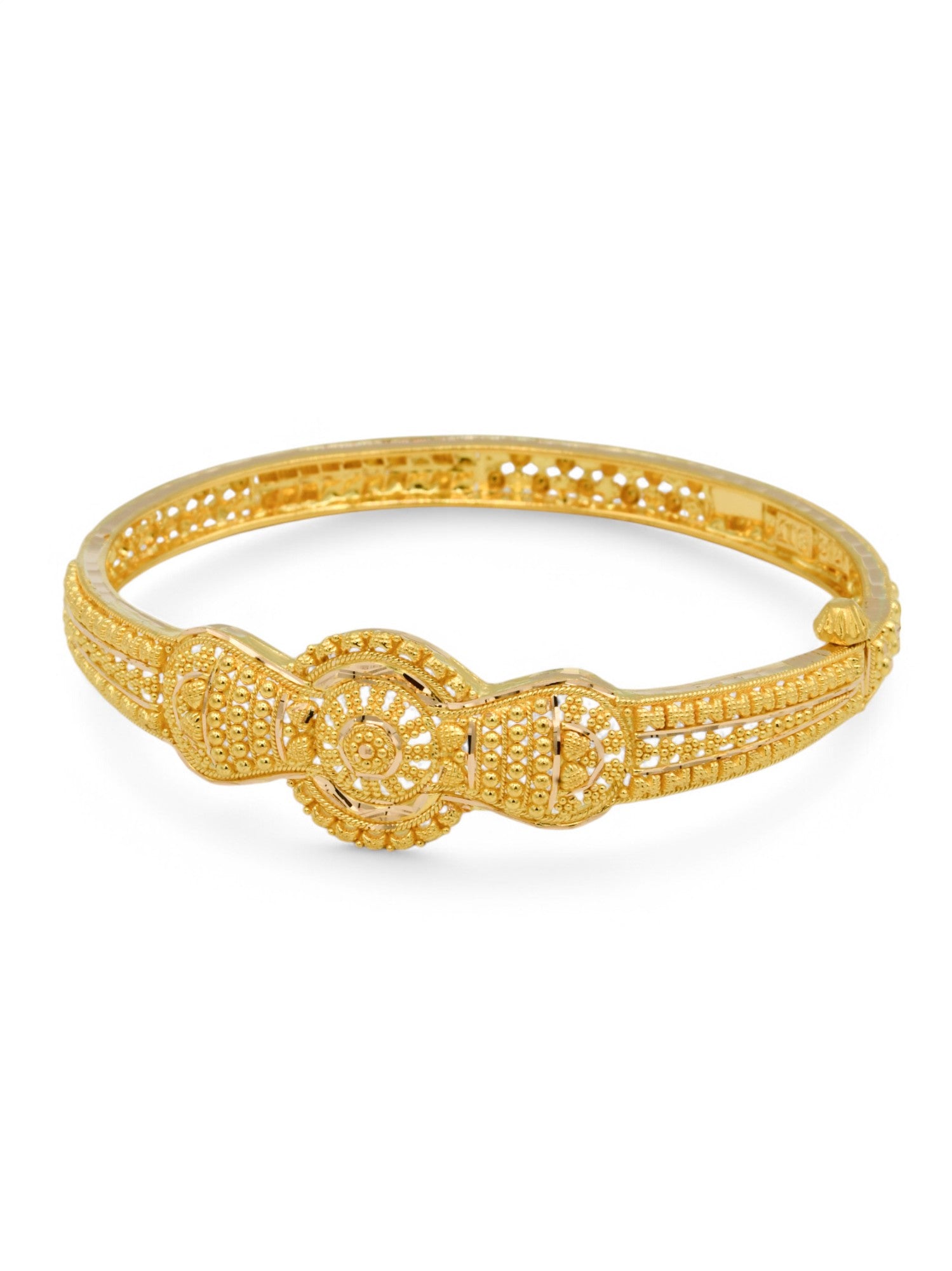 22ct Gold Filigree Screw Bangle