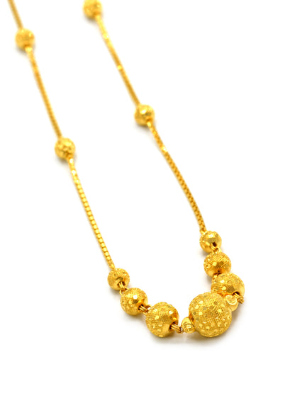 22ct Gold Ball Fancy Chain