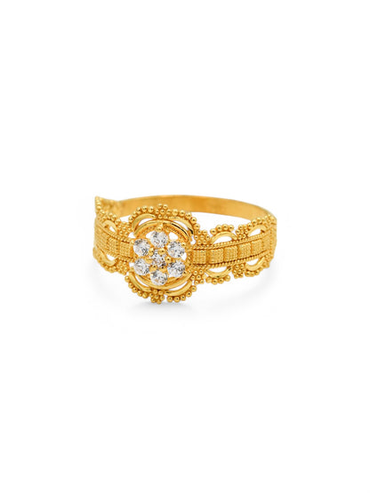 22ct Gold CZ Ladies Ring