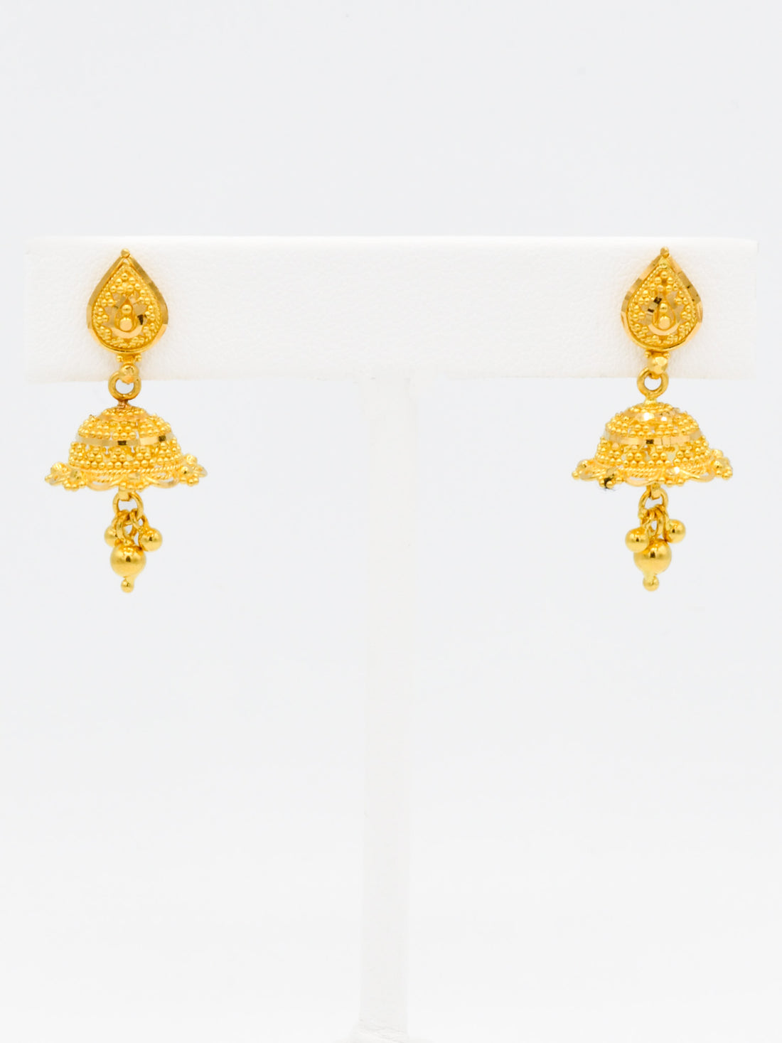 22ct Gold Jhumki Earrings - Roop Darshan