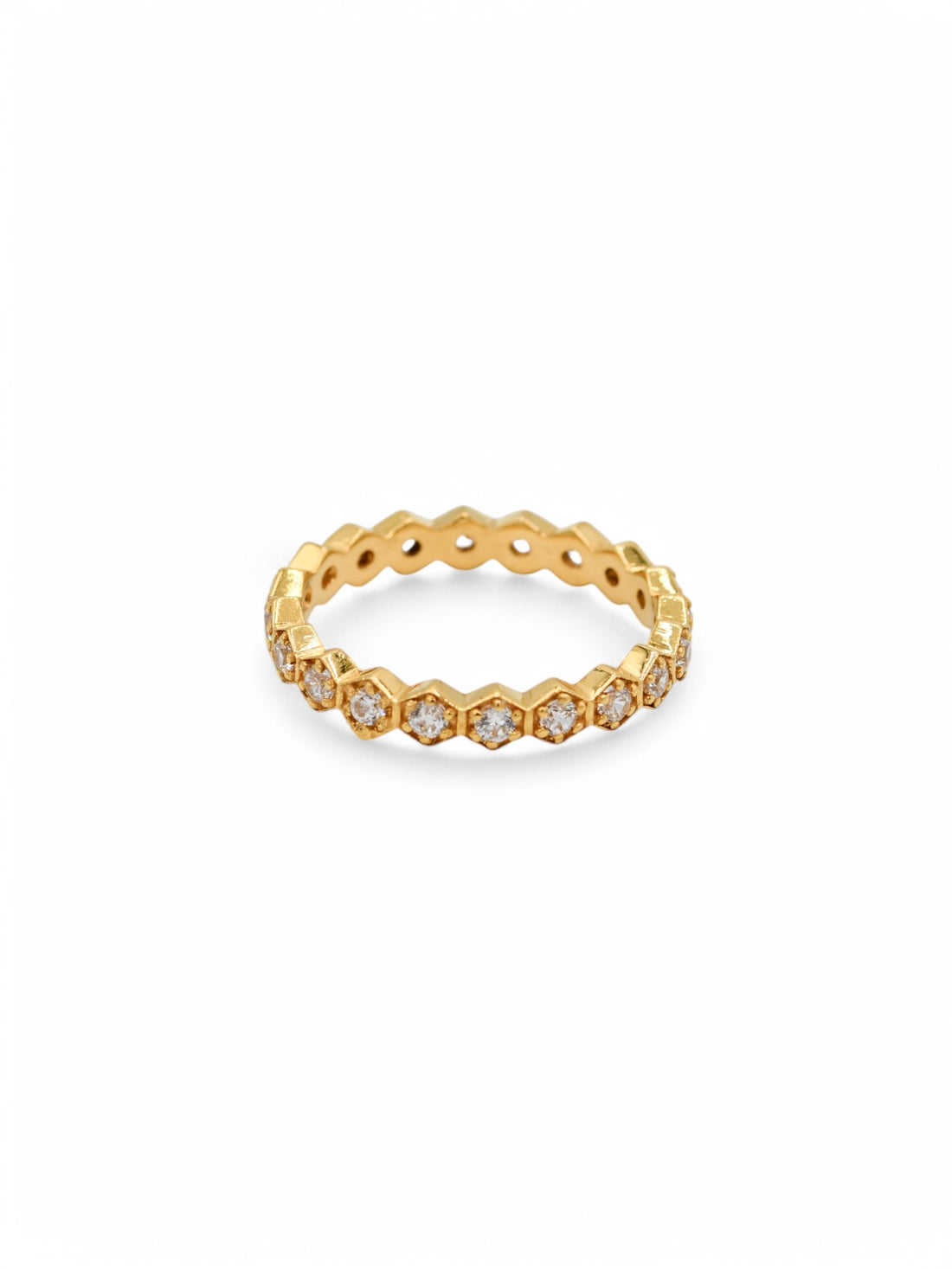 22ct Gold CZ Band Ring
