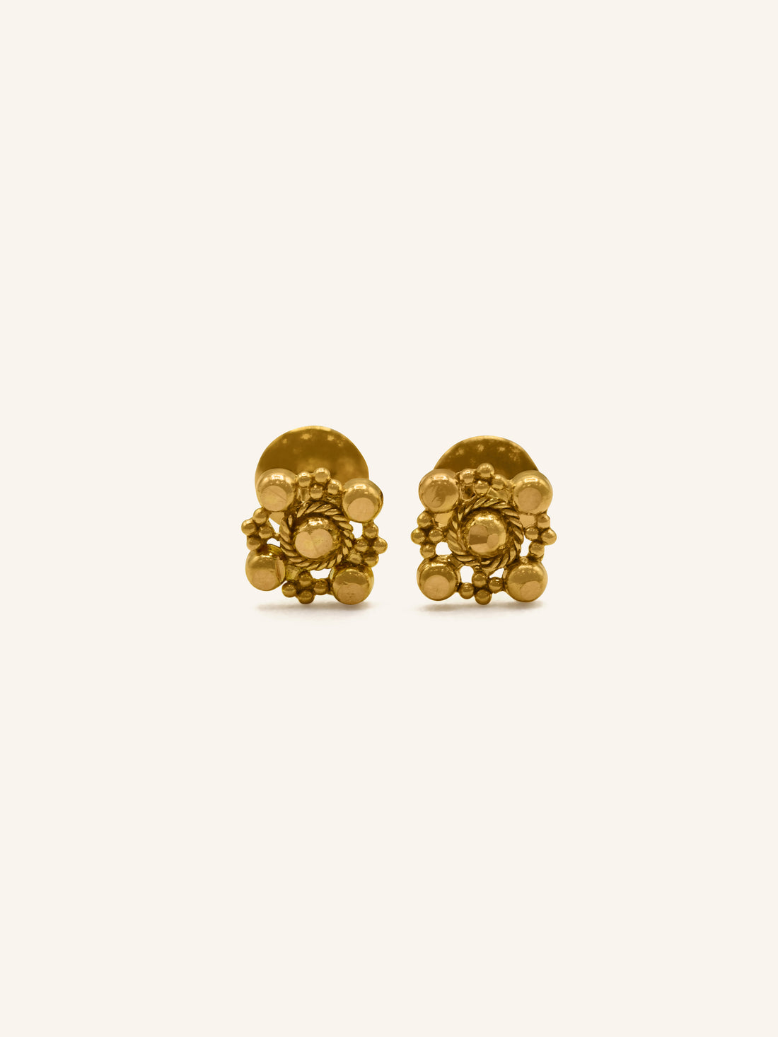 22ct Gold Stud Earrings 1.22 GMS - Roop Darshan