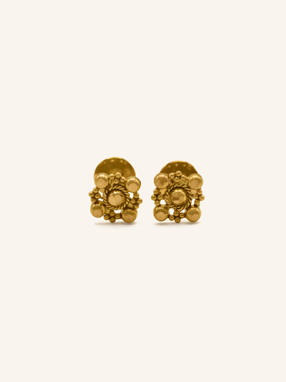 22ct Gold Stud Earrings 1.22 GMS - Roop Darshan
