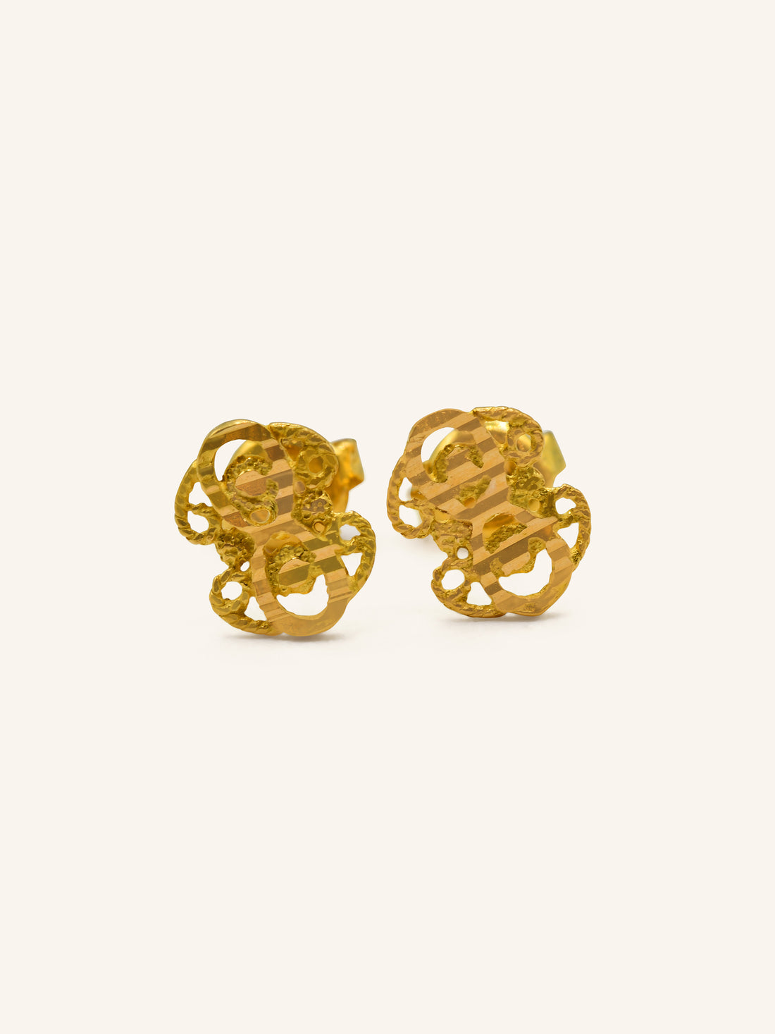 22ct Gold Stud Earrings 1.66 GMS - Roop Darshan