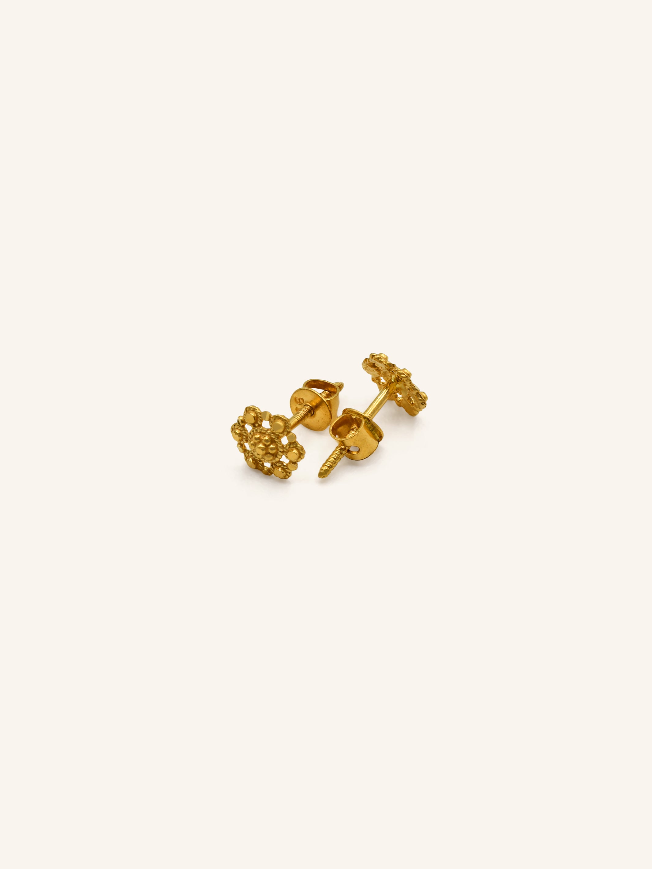 22ct Gold Stud Earring 1.00 GMS - Roop Darshan