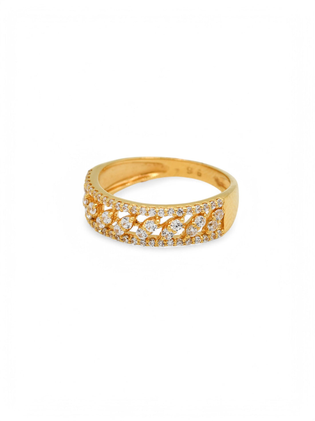 22ct Gold CZ Ladies Ring