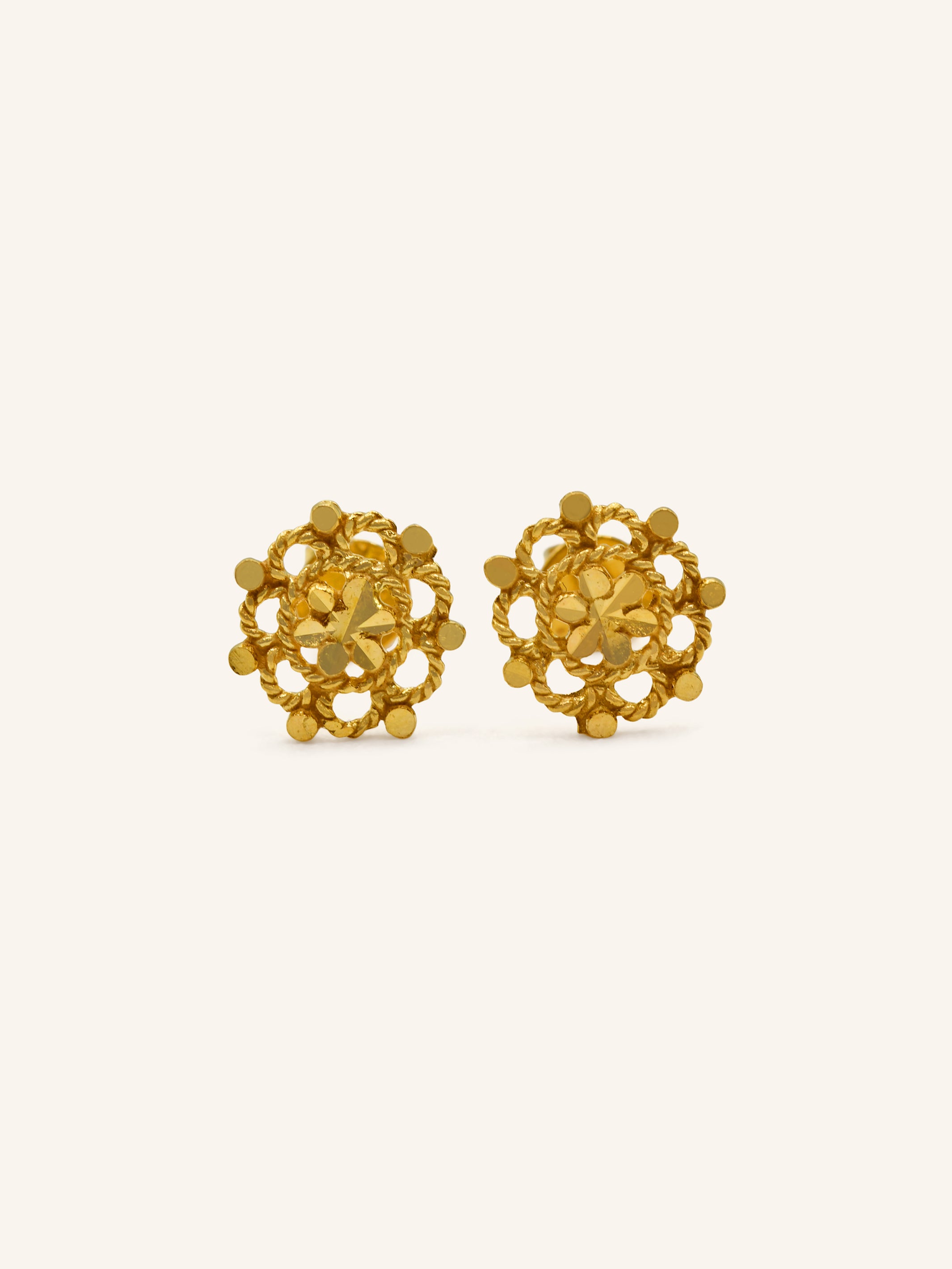 22ct Gold Stud Earring 1.11 GMS - Roop Darshan