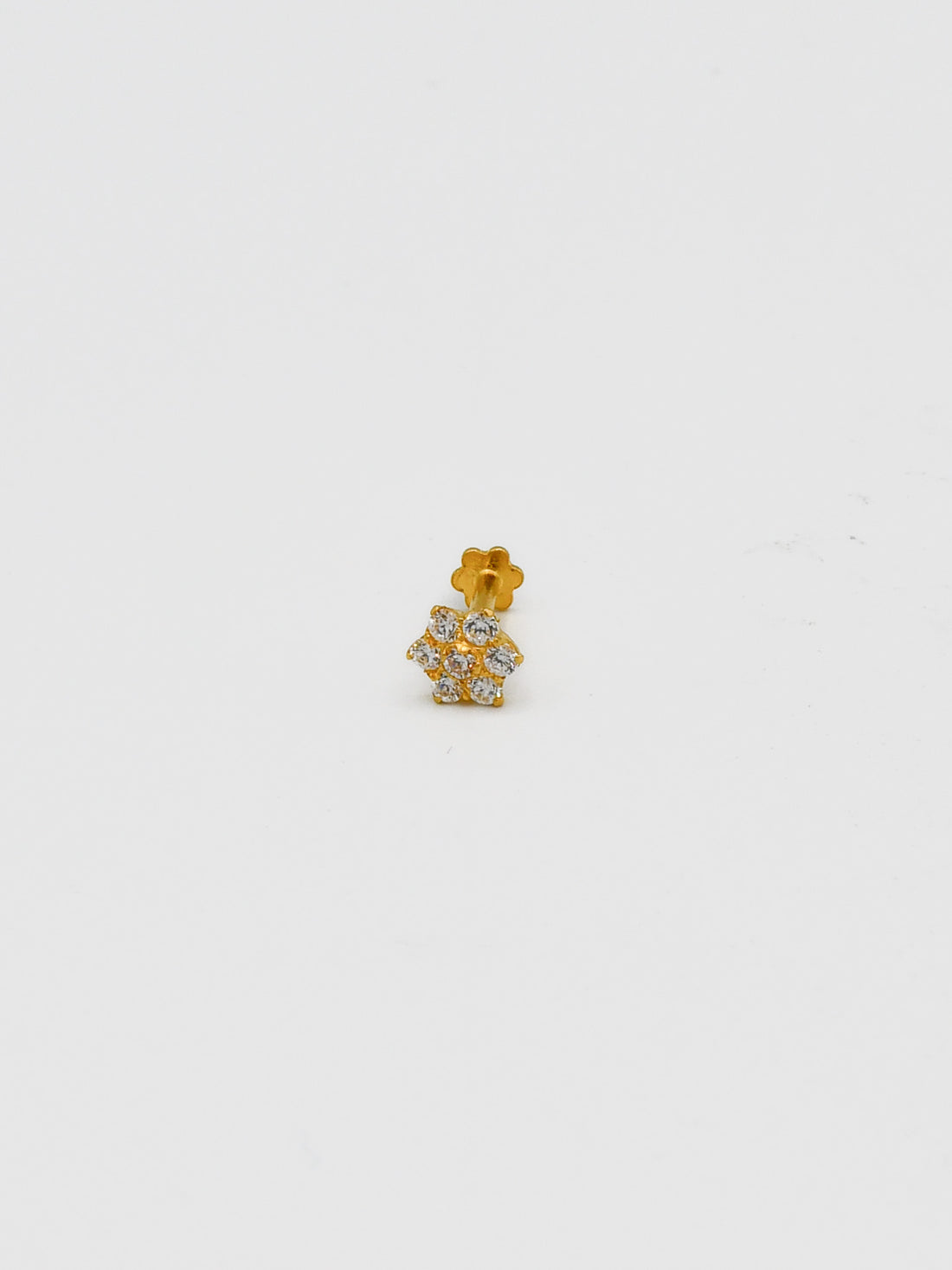 22ct Gold 7 Cz Nose Pin