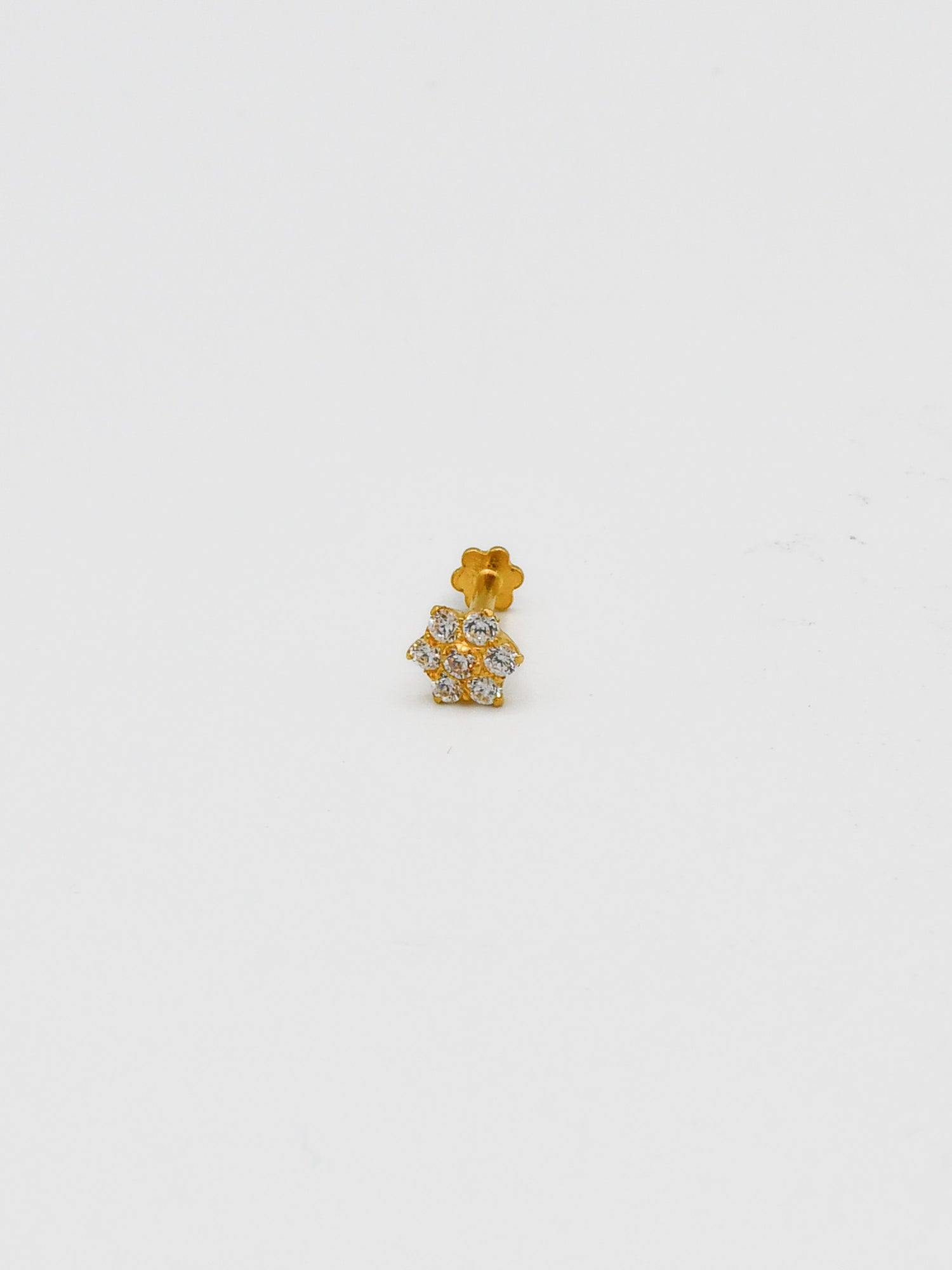 22ct Gold 7 Cz Nose Pin