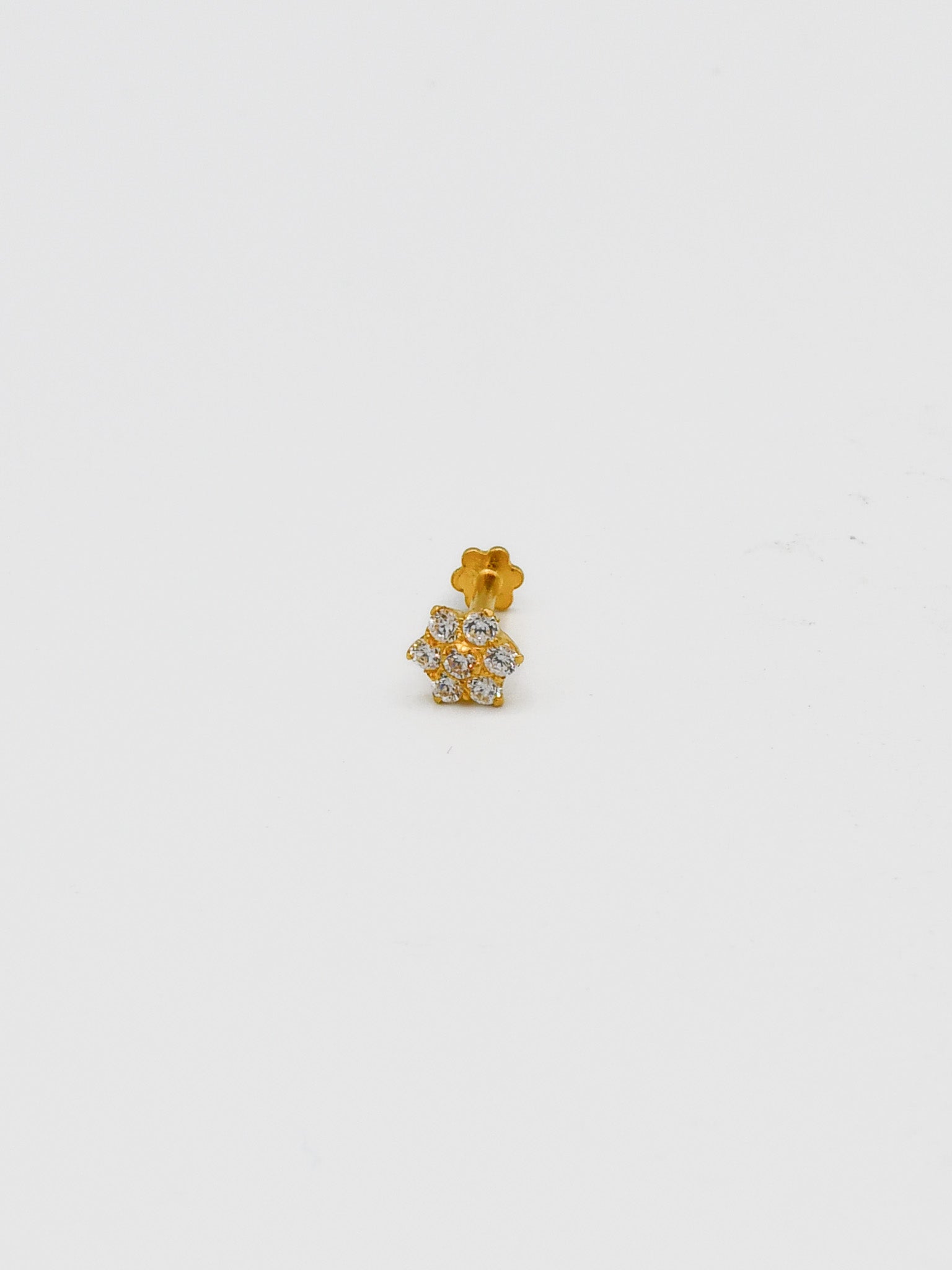 22ct Gold 7 Cz Nose Pin