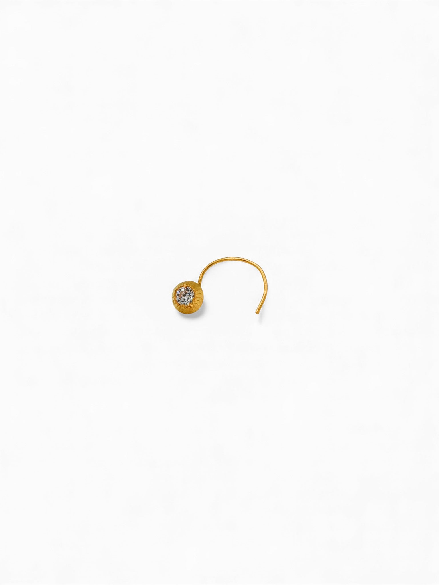 22ct Gold CZ Nose Pin - Roop Darshan