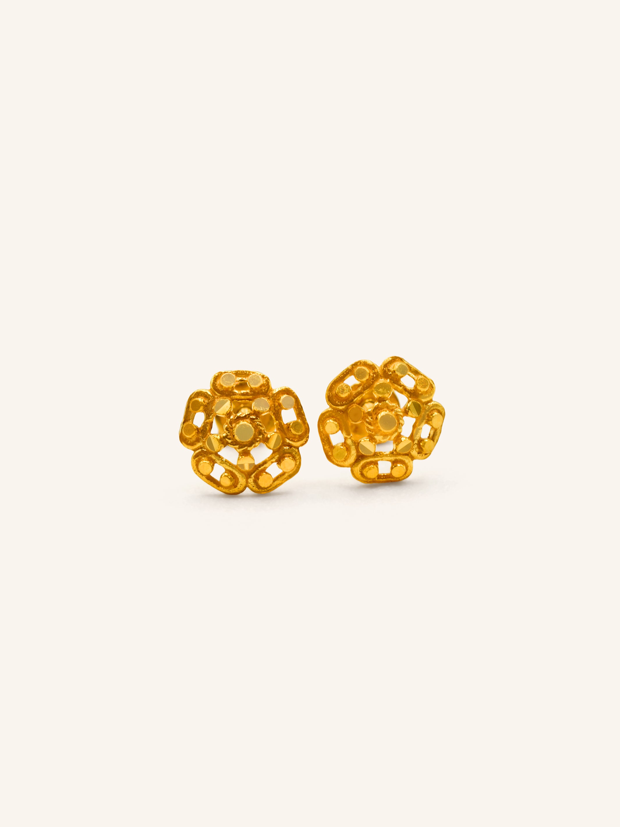 22ct Gold Stud Earring - Roop Darshan