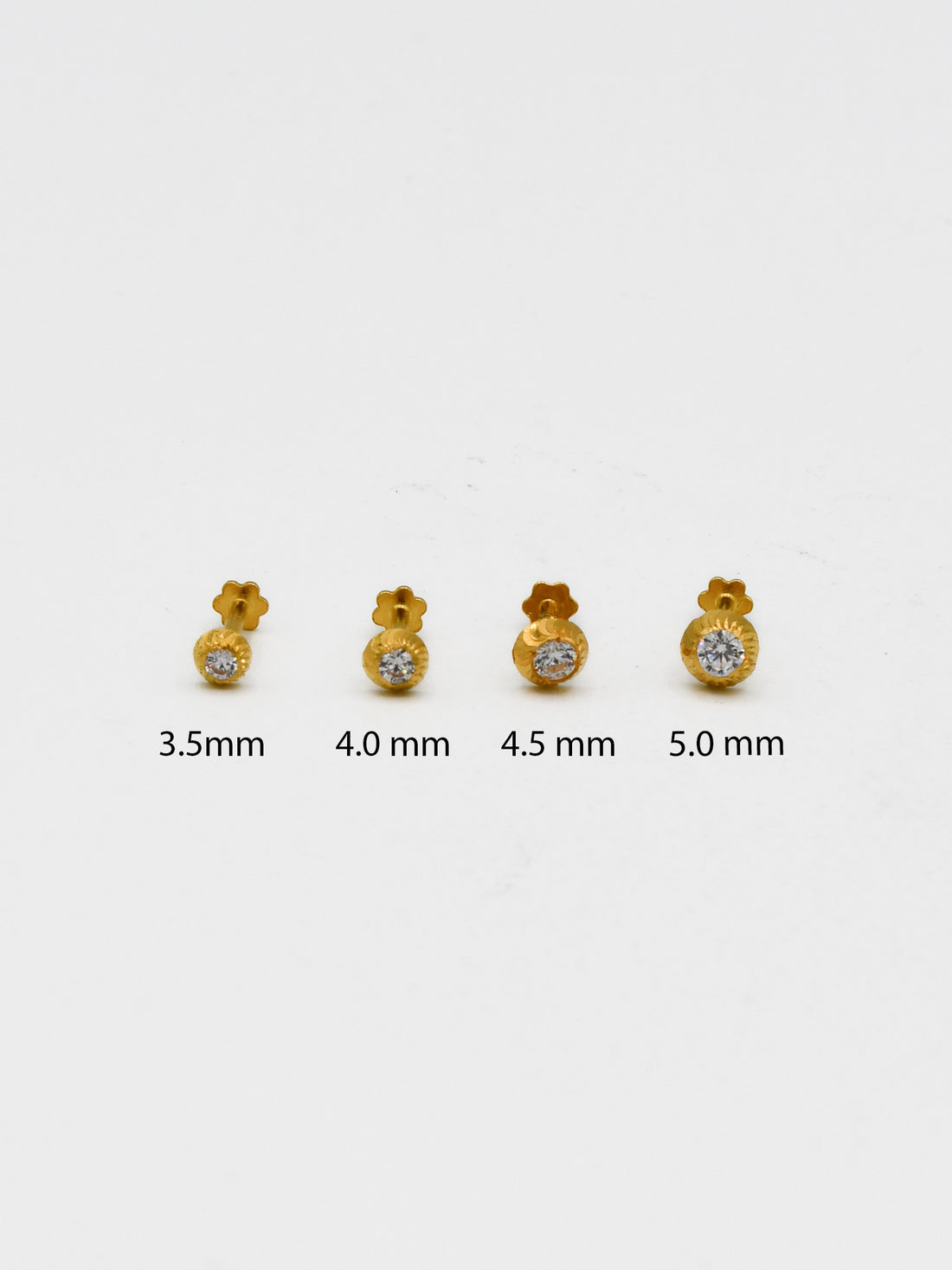 22ct Gold CZ Nose Pin