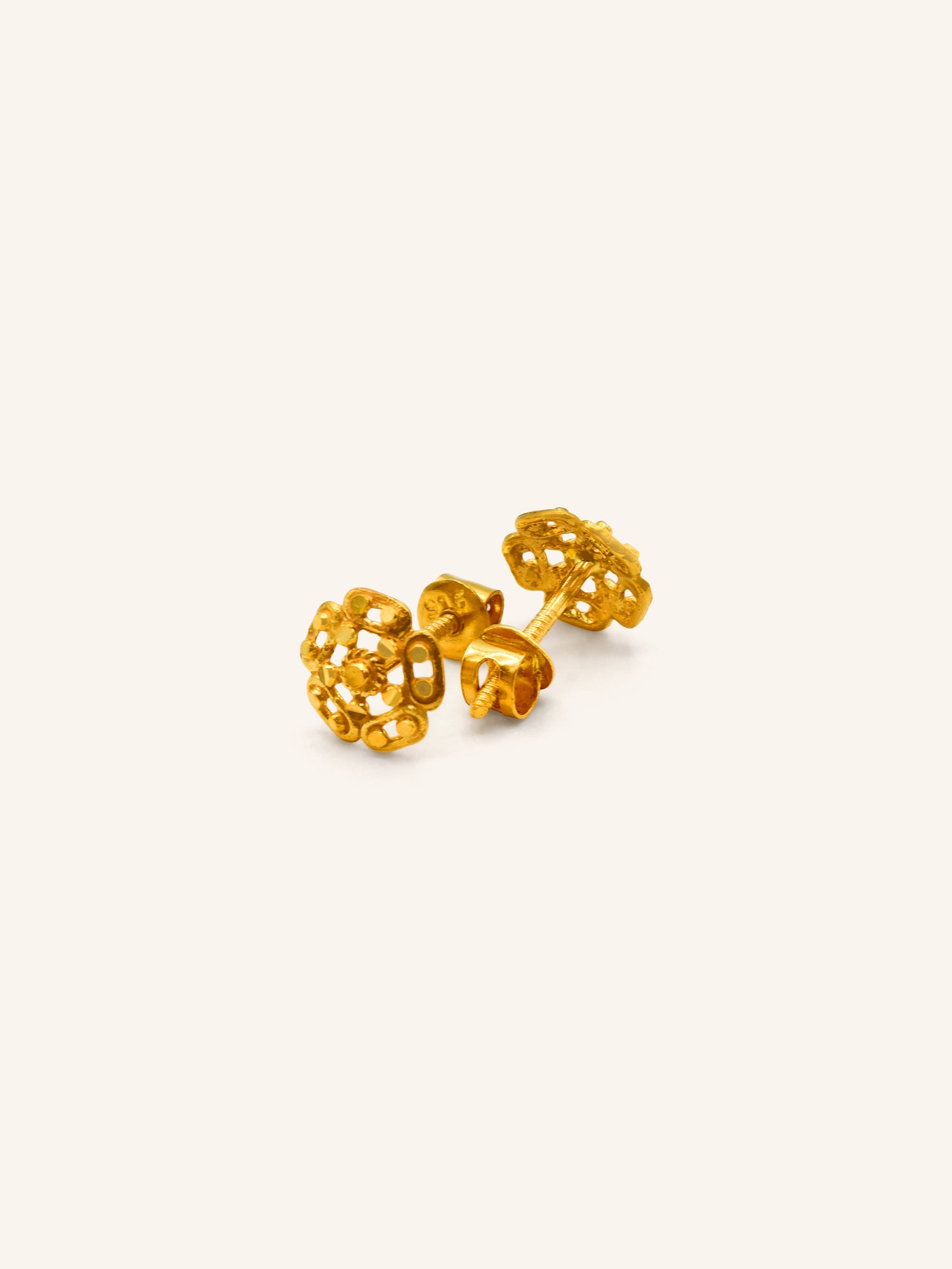 22ct Gold Stud Earring - Roop Darshan