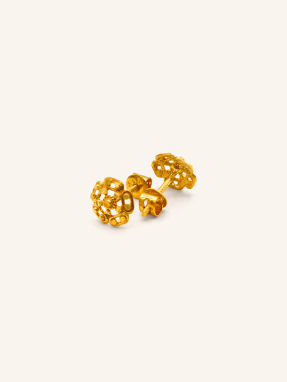 22ct Gold Stud Earring - Roop Darshan