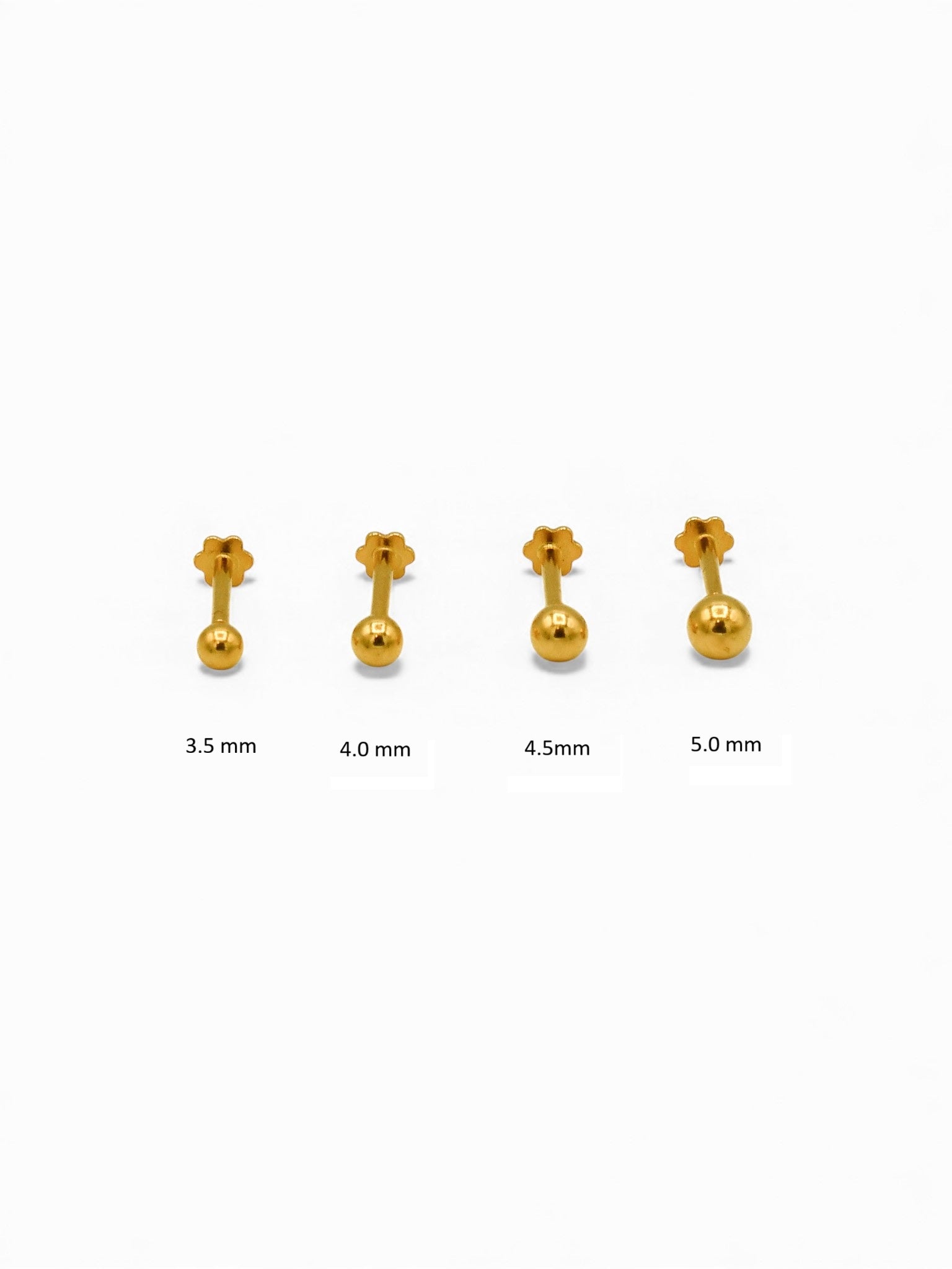 22ct Gold Nose Pin 5.0mm - Roop Darshan