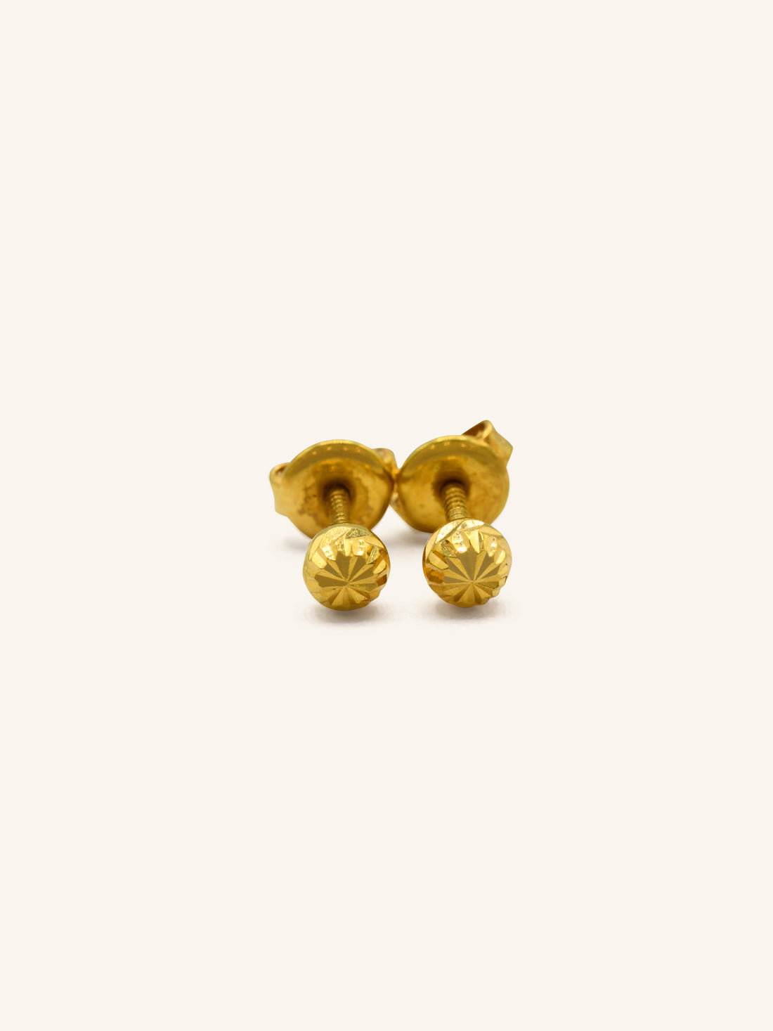 22ct Gold Stud Earrings 1.16 GMS - Roop Darshan