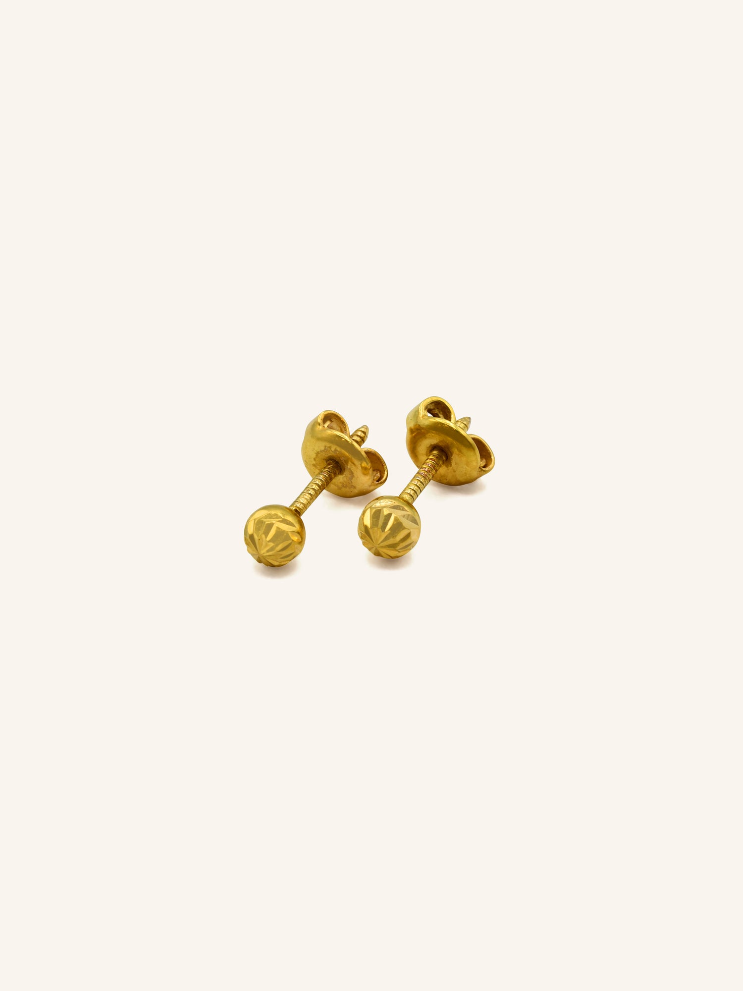 22ct Gold Stud Earrings 1.16 GMS - Roop Darshan
