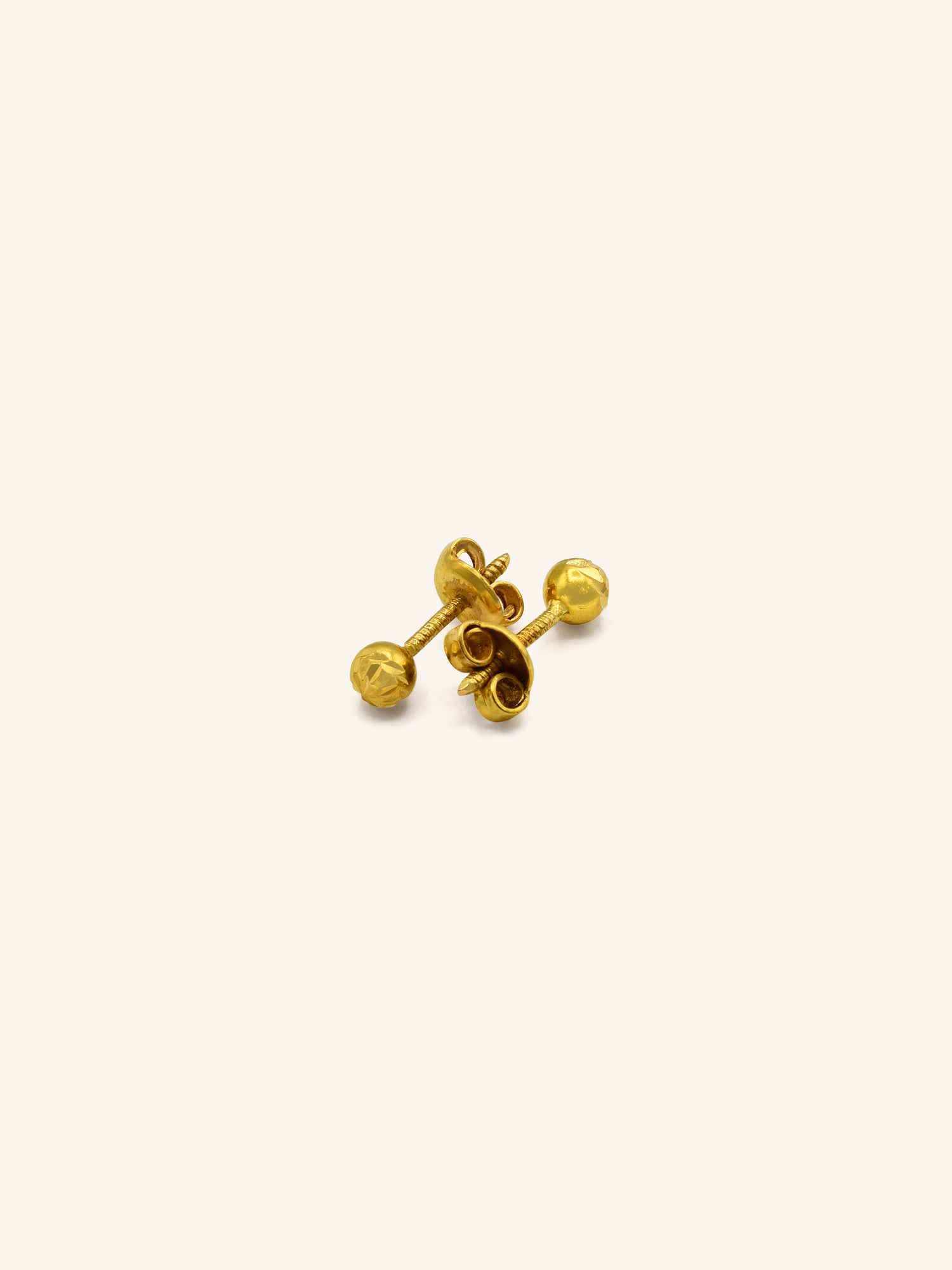 22ct Gold Stud Earrings 1.16 GMS - Roop Darshan