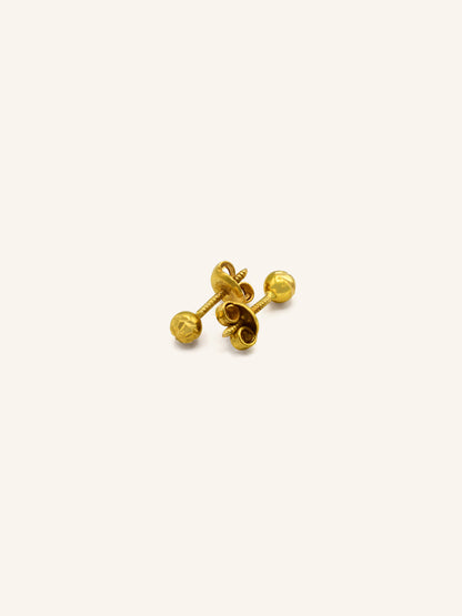 22ct Gold Stud Earrings 1.16 GMS - Roop Darshan