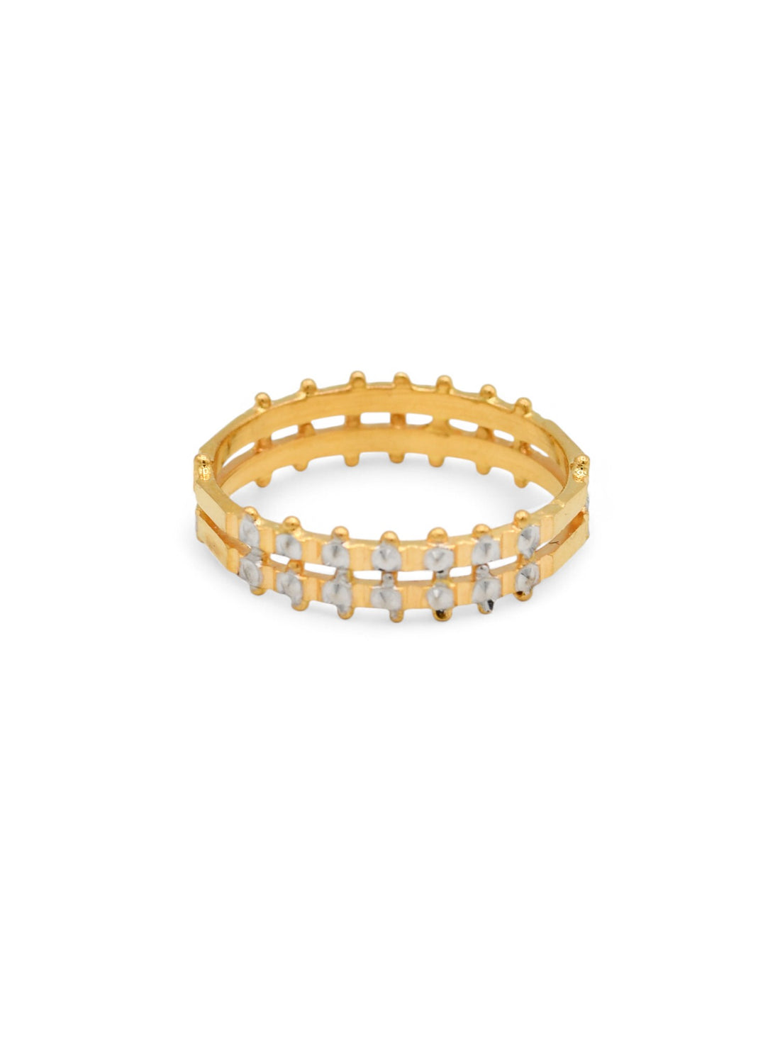 22ct Gold Two Tone Band Ring