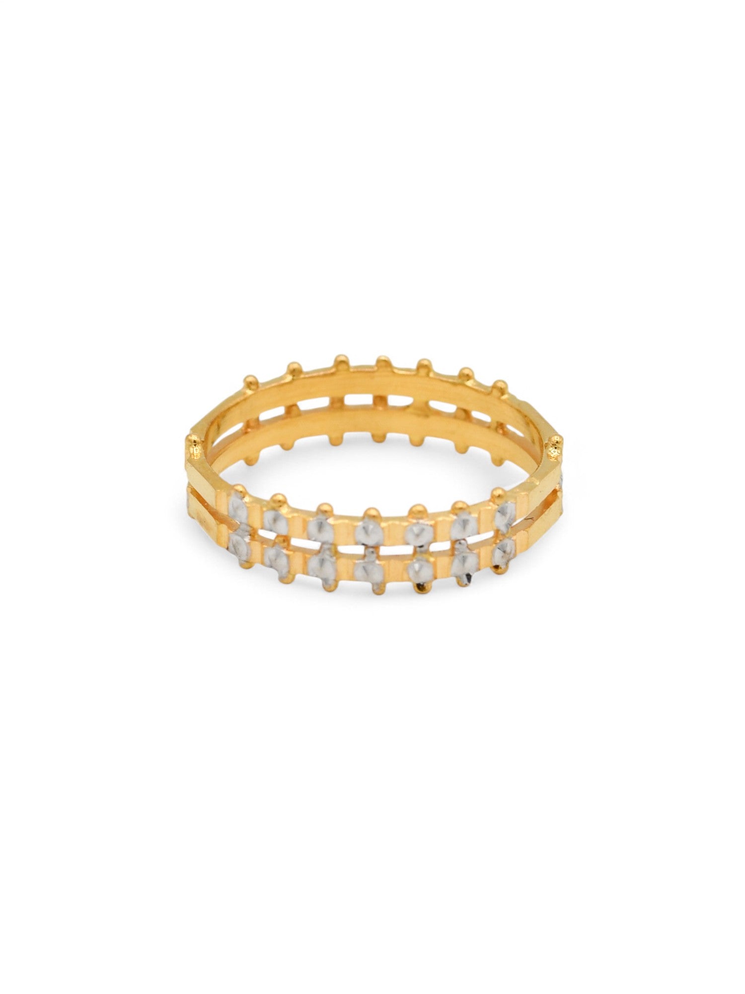 22ct Gold Two Tone Band Ring