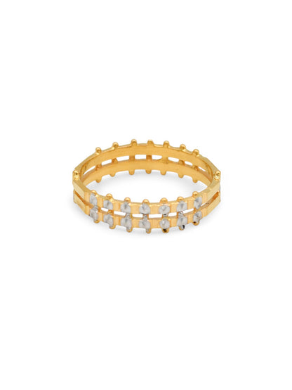 22ct Gold Two Tone Band Ring