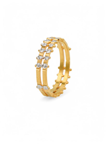 22ct Gold Two Tone Band Ring