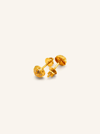 22ct Gold CZ Ball Stud Earrings