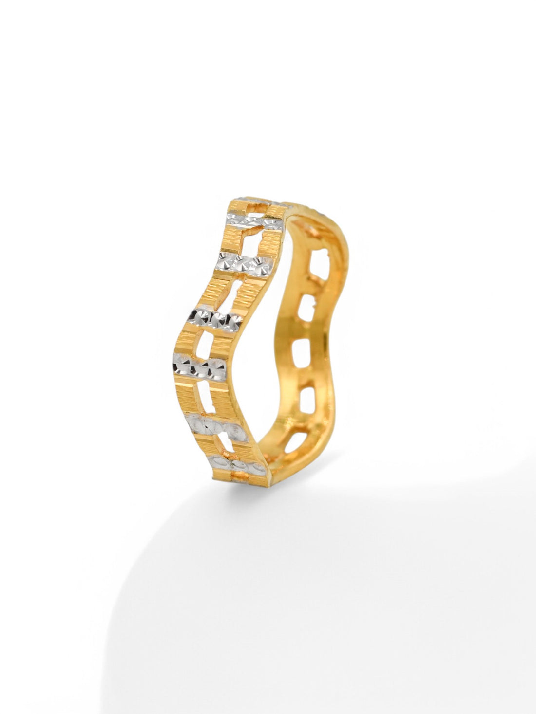 22ct Gold Two Tone Band Ring