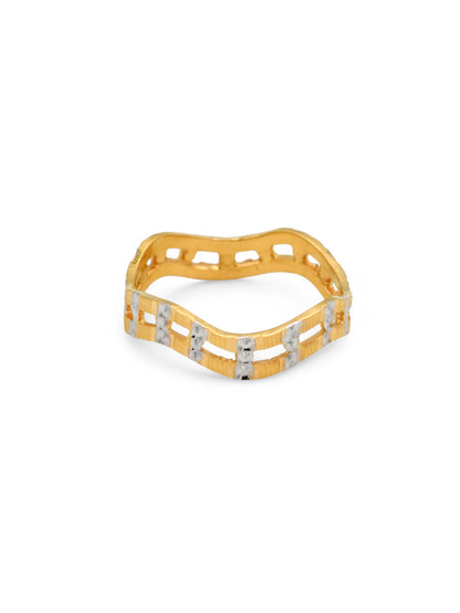 22ct Gold Two Tone Band Ring