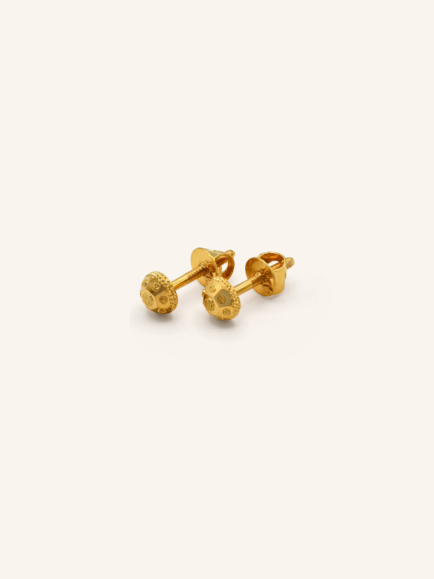 22ct Gold Two Tone Stud Earring 1.27 GMS - Roop Darshan