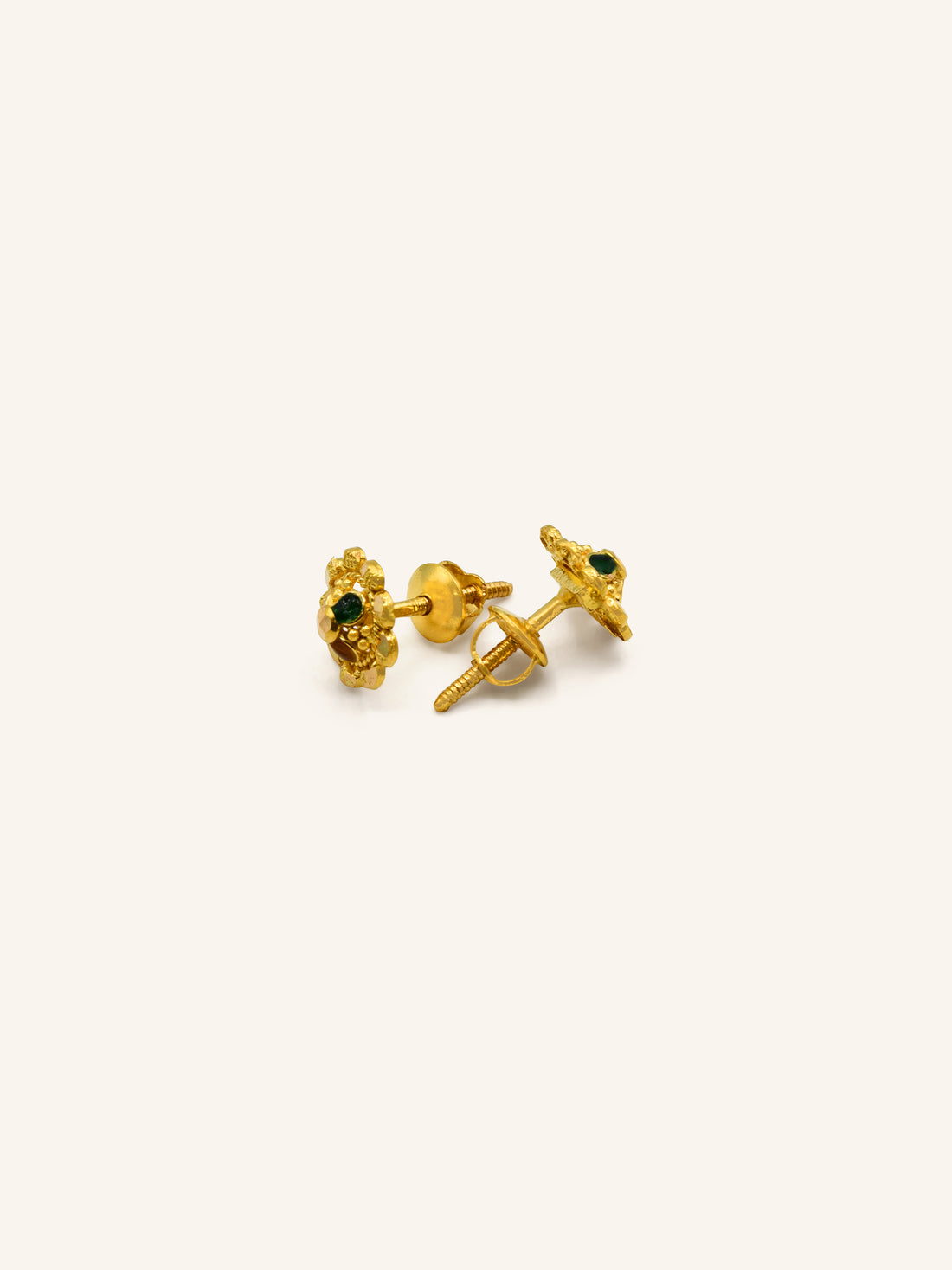 22ct Gold Minakari Stud Earrings