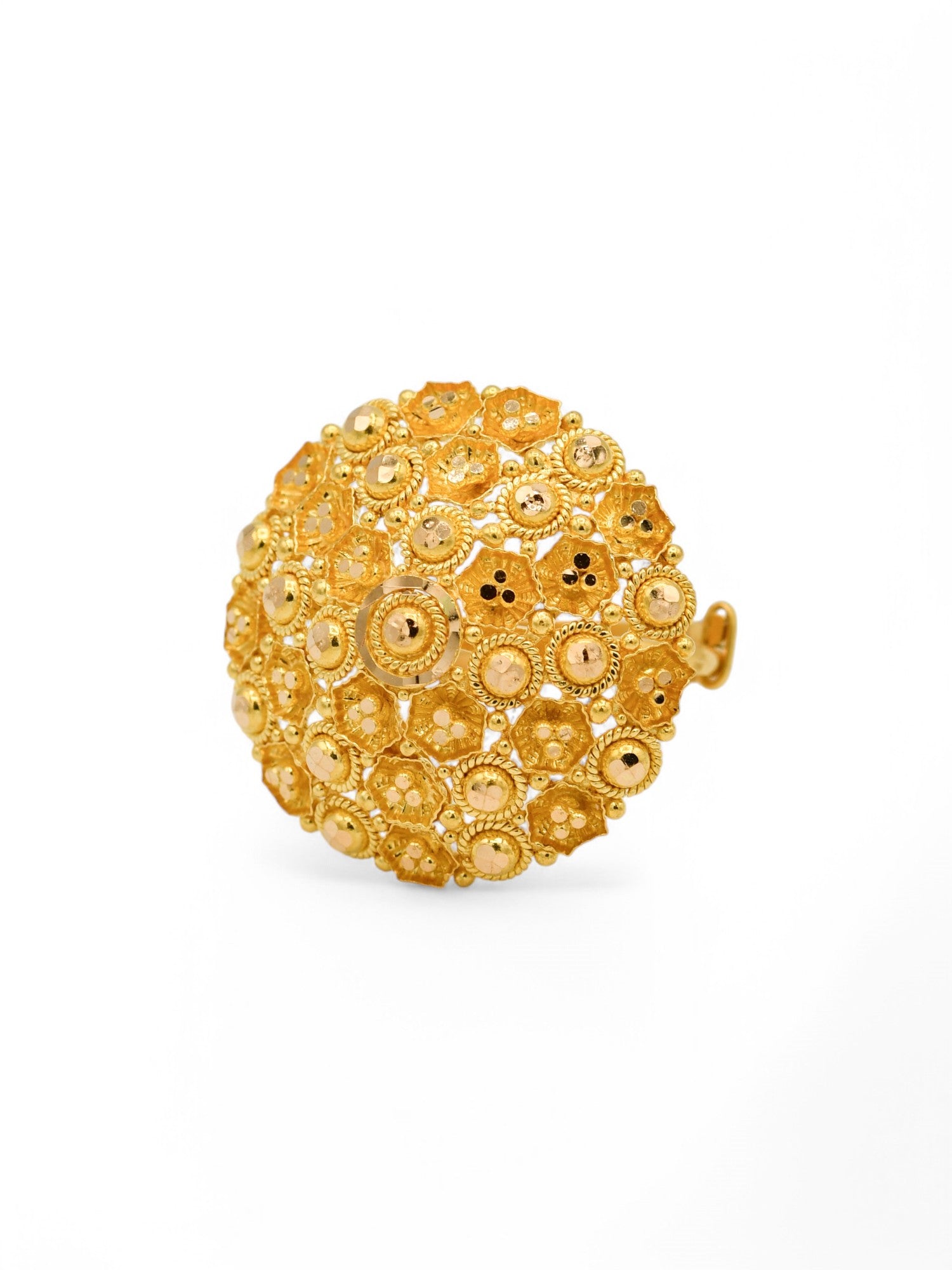 22ct Gold Round Top Adjustable Ring