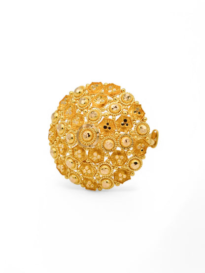 22ct Gold Round Top Adjustable Ring