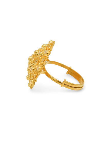 22ct Gold Round Top Adjustable Ring