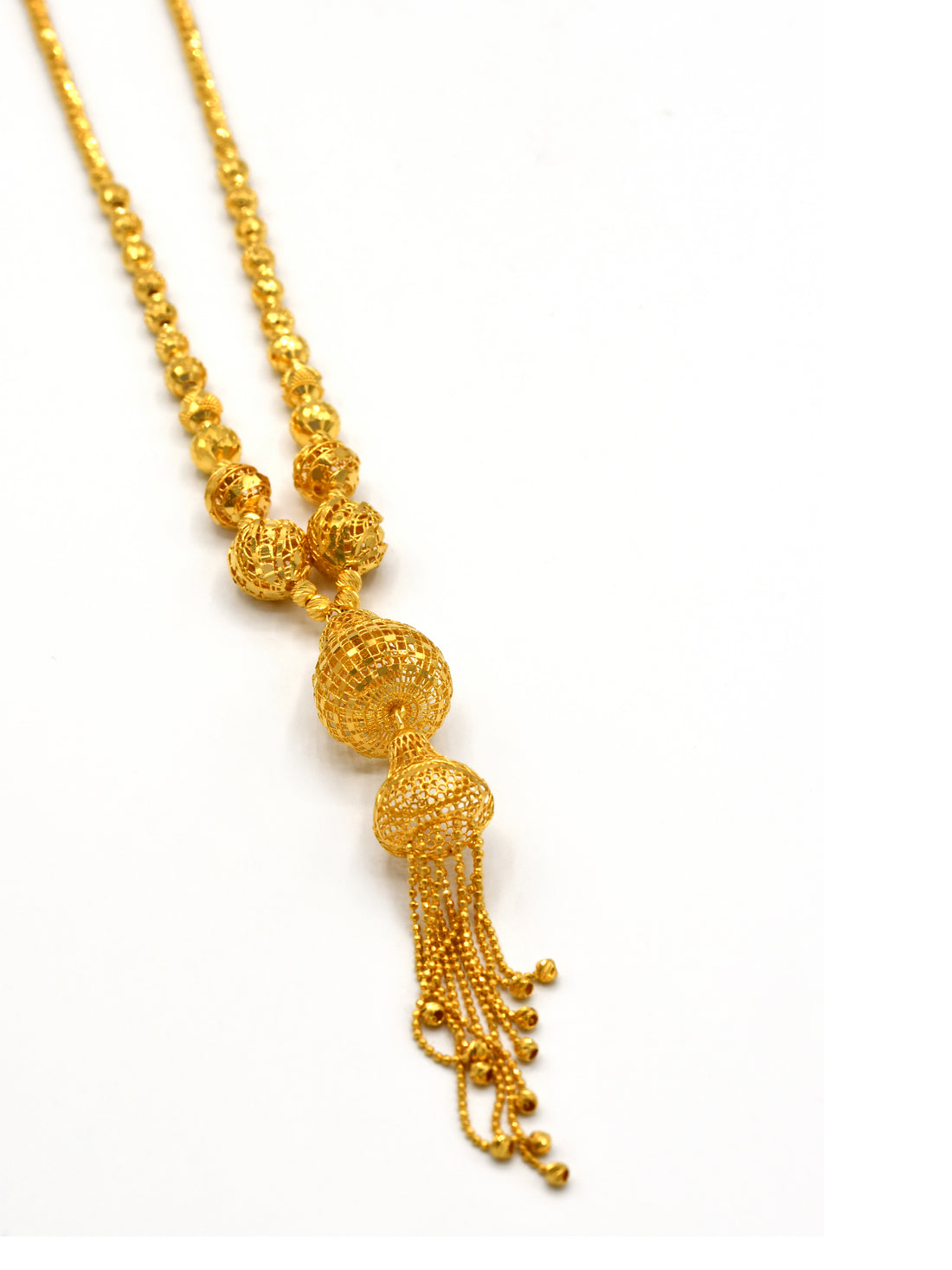 22ct Gold Ball Long Fancy Chain