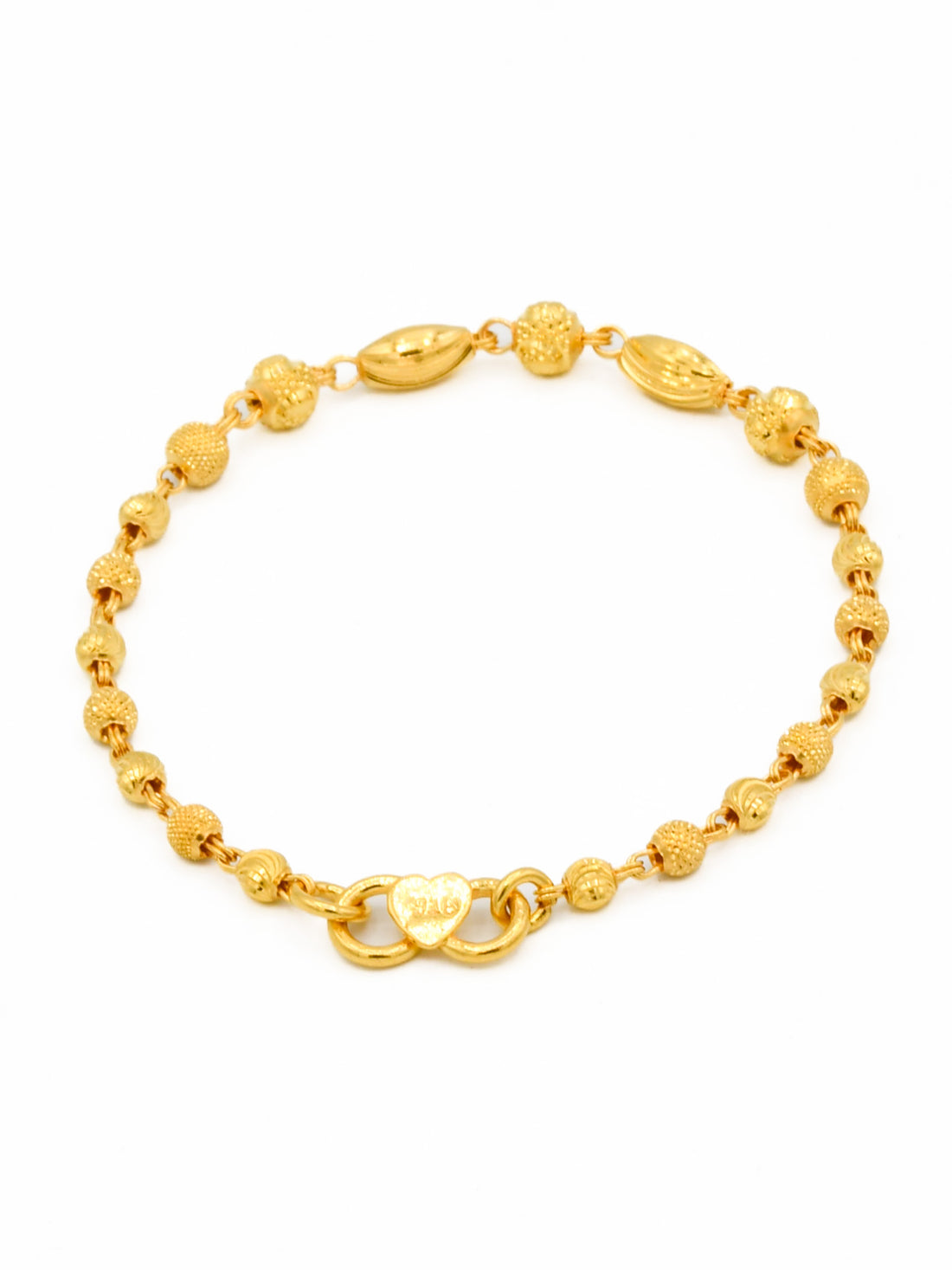 22ct Gold Ball Pair Baby Bracelet - Roop Darshan