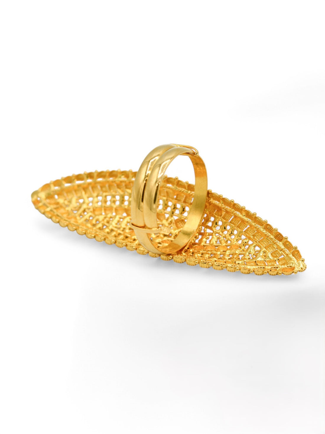 22ct Gold Round Top Adjustable Ring