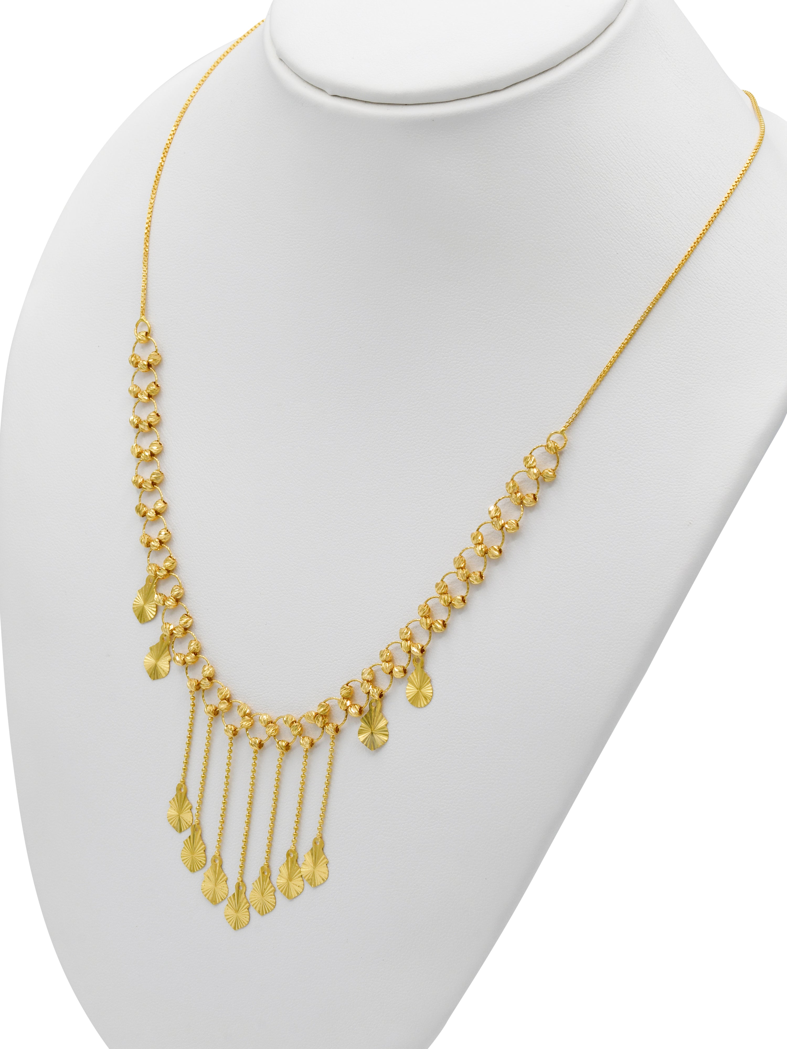 22ct Gold Charms Ball Fancy Chain - Roop Darshan