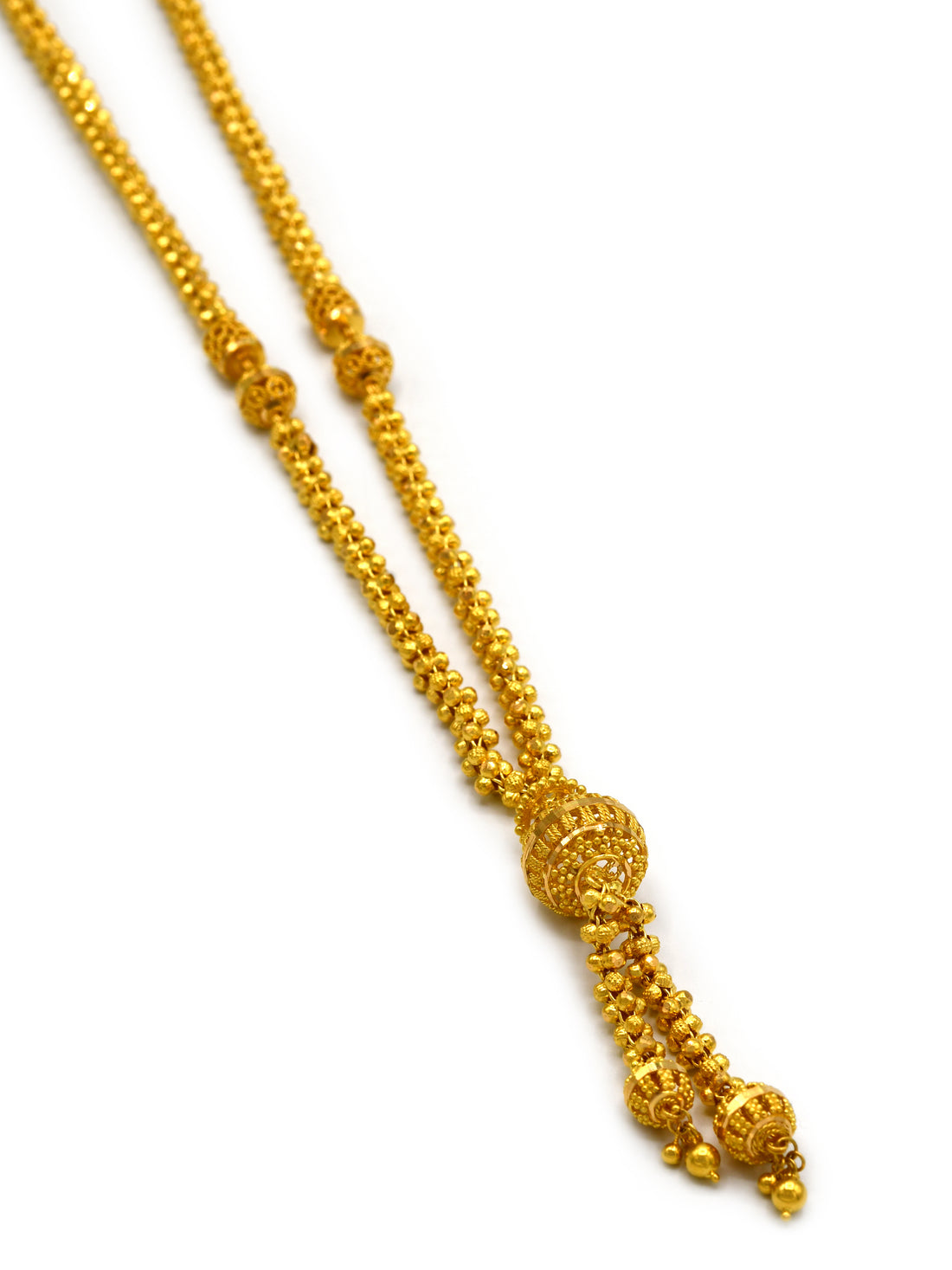 22ct Gold Filligree Ball Jhumki Fancy Chain