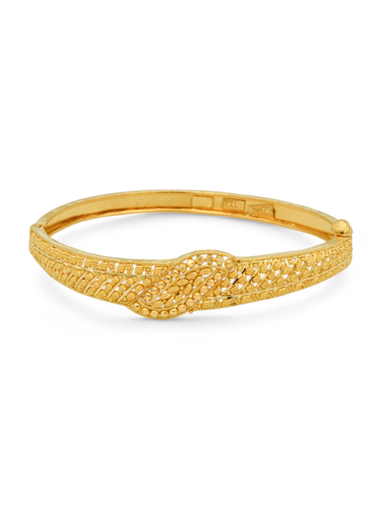 22ct Gold Filigree Screw Bangle
