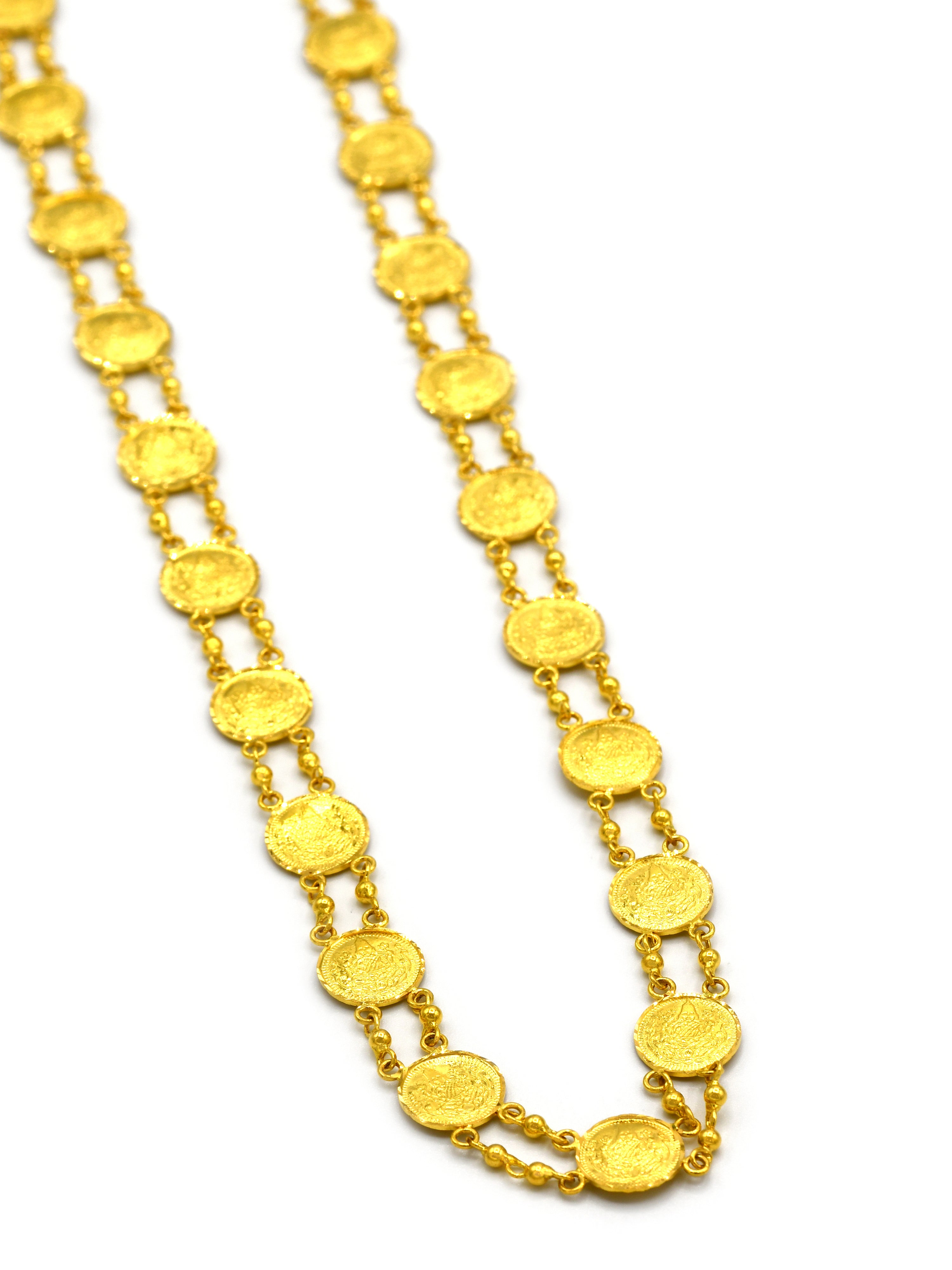 22ct Gold Laxmiji Coin Fancy Chain - Roop Darshan