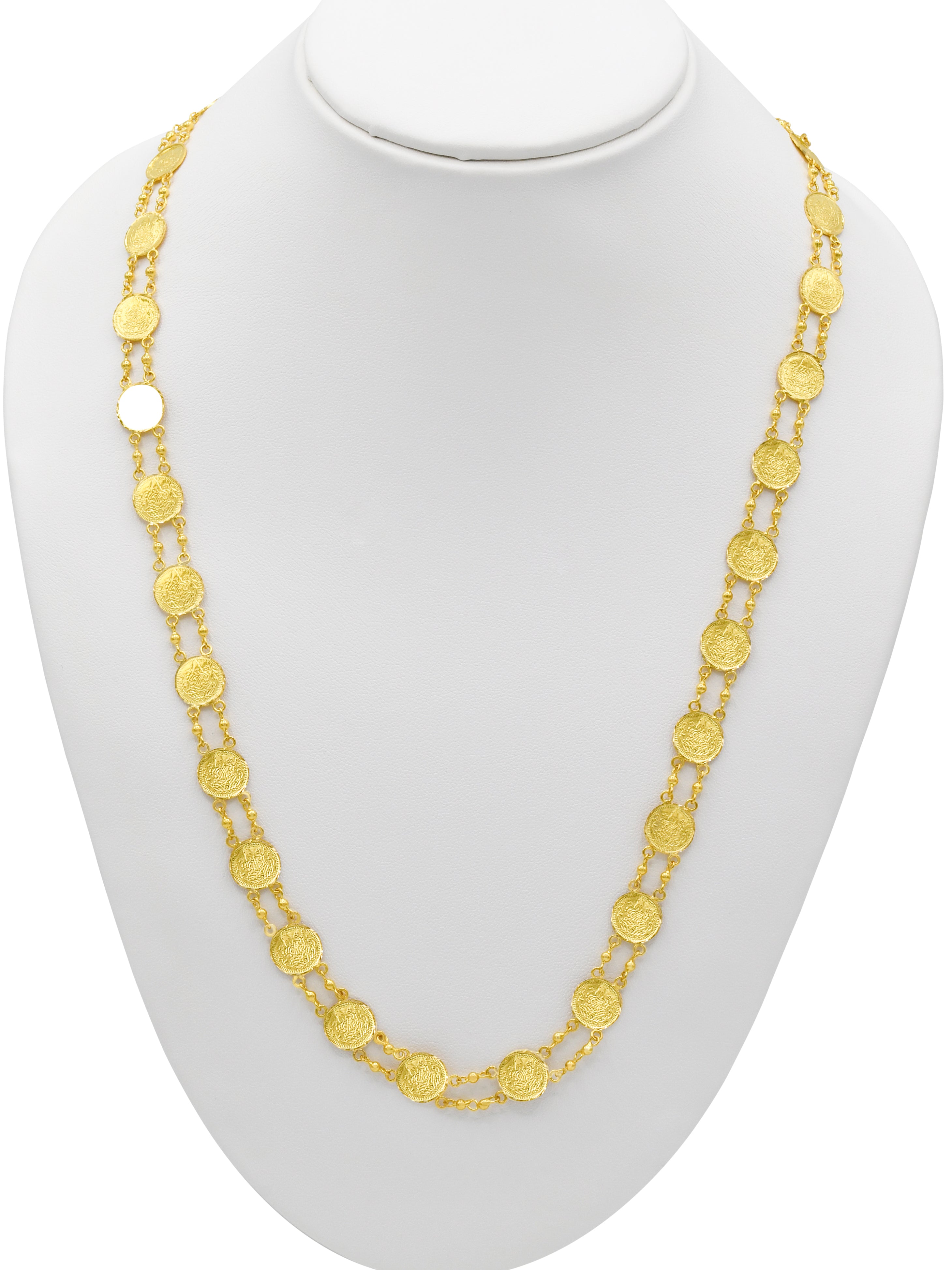 22ct Gold Laxmiji Coin Fancy Chain - Roop Darshan